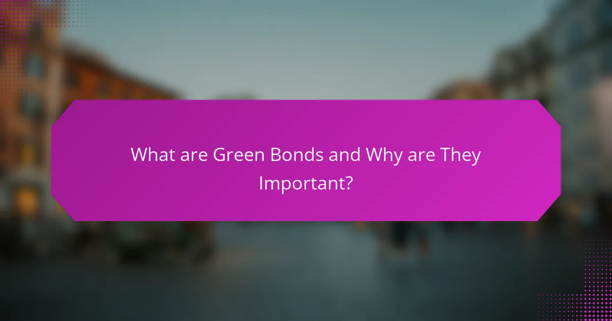 What are Green Bonds and Why are They Important?