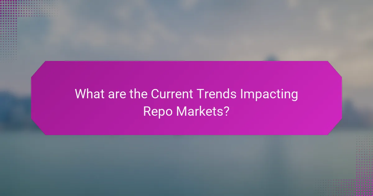 What are the Current Trends Impacting Repo Markets?