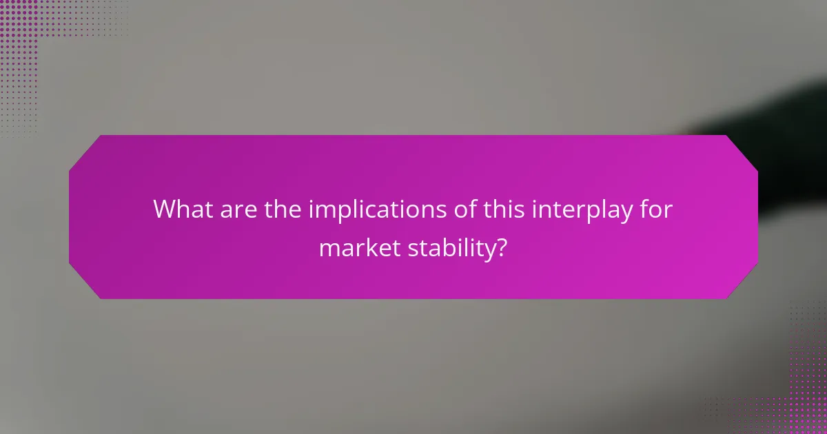 What are the implications of this interplay for market stability?